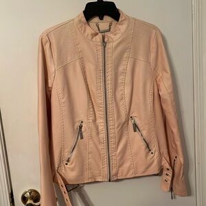 Pink leather jacket